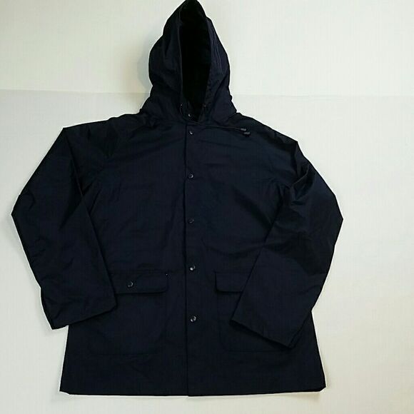 Basic editions navy hooded raincoat NWT - Picture 8 of 8